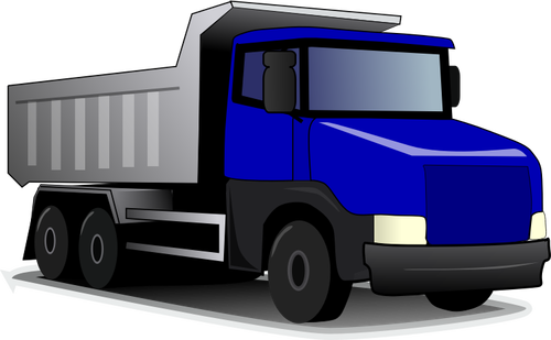 Vector illustration of tipper truck